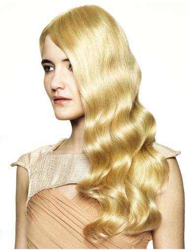 High Quality Wavy Long Blonde Wig Human Hair