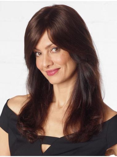 Monofilament Auburn Straight Exquisite Cheap Human Wigs