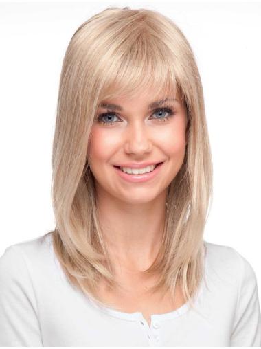 With Bangs Long Synthetic Soft Wigs With Monofilament
