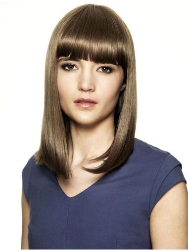 Affordable Shoulder Length Straight Human Hair Wigs