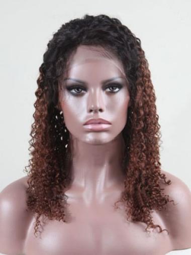 Full Lace Modern Human Hair African American Curly Wigs