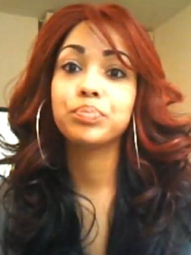 Wavy Long Soft African American Remy Hair Wigs With Bangs