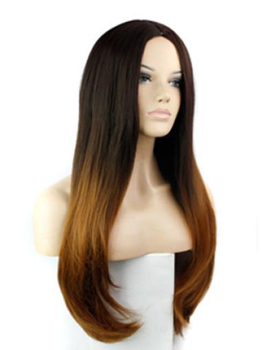 Remy Human Hair 24 Inches New Straight Black Women Wig