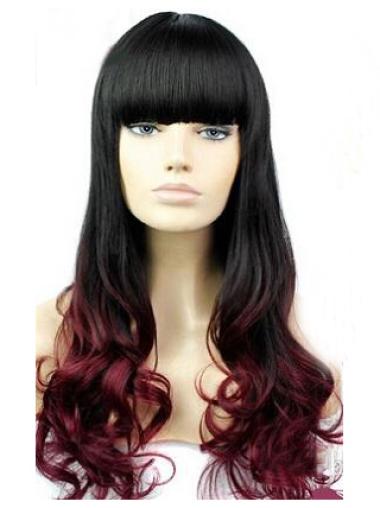 Fashionable 24 Inches Remy Human Hair Long Hairstyles Wigs For Black Women