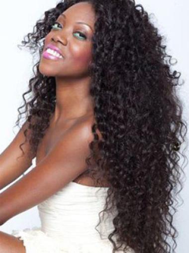 Remy Human Hair 24 Inches Lace Front Gorgeous African American Wigs