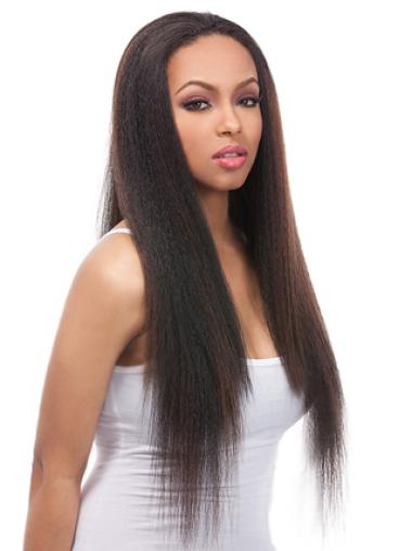 Remy Human Hair 24 Inches Lace Front Modern Wigs For Black Womens