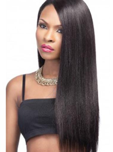 Yaki Black Without Bangs Synthetic Long Wigs