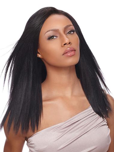 Fashion Remy Human Hair Long Yaki African American Wigs