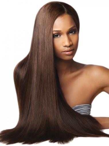 Yaki Brown Without Bangs Flexibility Synthetic Wigs