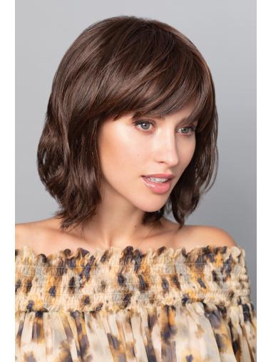 12" Wavy Brown Synthetic Bobs Women Wigs