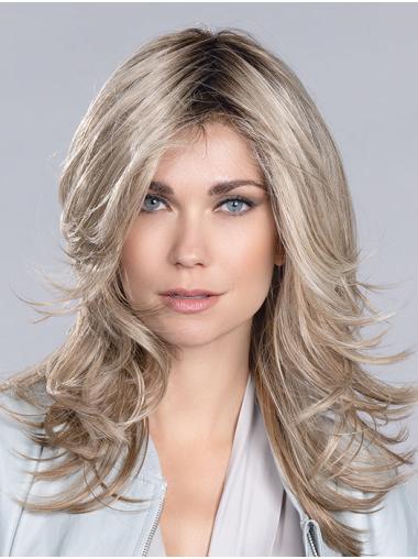 Wavy Layered Blonde Monofilament Beauty Hair Styles