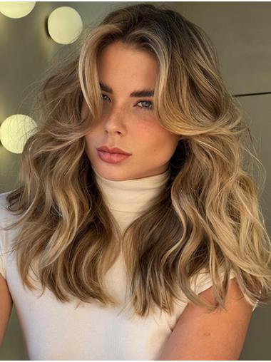 16" Long Lace Front Layered Human Hair Wig Full Wig