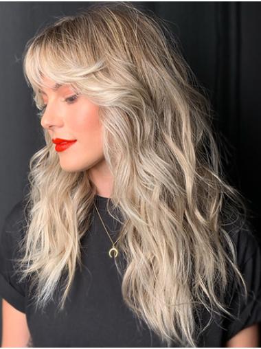 Layered Synthetic Blonde Wavy Long Lace Wigs