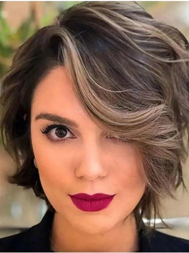 8" Lace Front Wavy Bobs Hairstyles For Short Hair