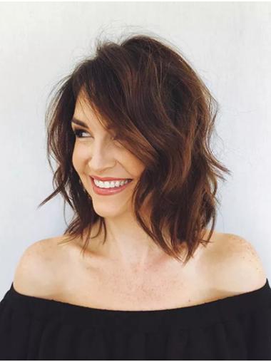 Synthetic Wavy Brown 14" Women Bob Wigs