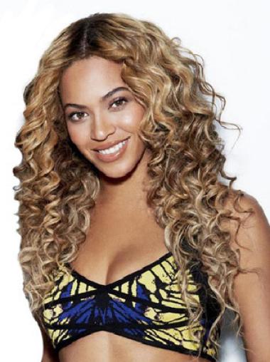 Lace Front Remy Human Hair 24 Inches Popular Beyonce Curly Wig