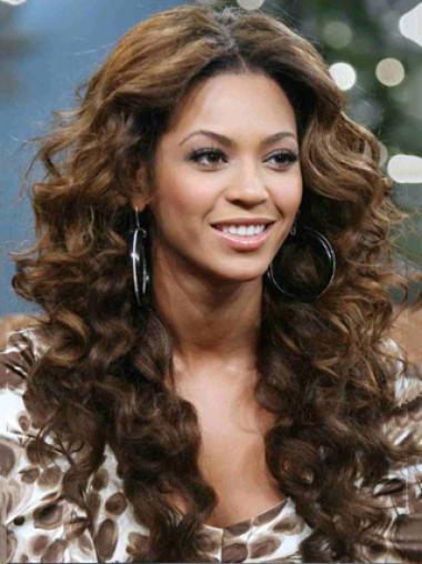 Full Lace Remy Human Hair Beyonce Long Curly Hair Wig
