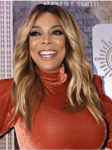 Soft Shoulder Length Wavy Without Bangs Blonde Wendy Williams Wigs