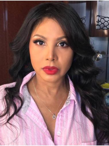 Suitable Without Bangs Wavy Black Long Toni Braxton Wigs