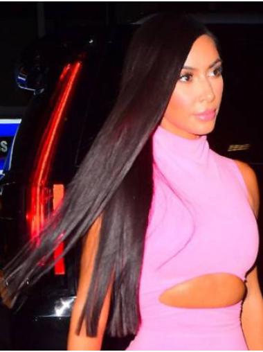 Without Bangs 20" Straight Sleek Auburn Kim Kardashian Wigs