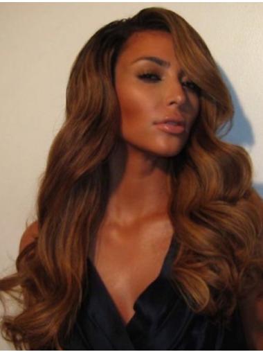 With Bangs 18" Wavy Stylish Brown Kim Kardashian Wigs