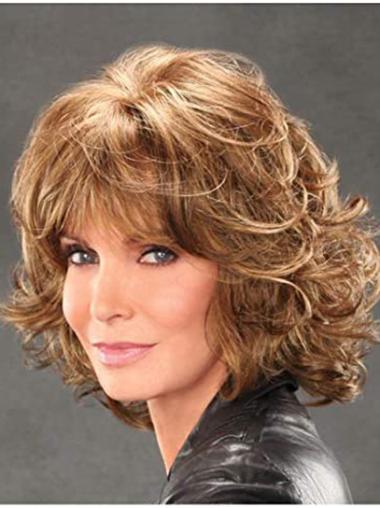 Curly 12" Capless Chin Length Bobs Blonde Sleek Jaclyn Smith Wigs