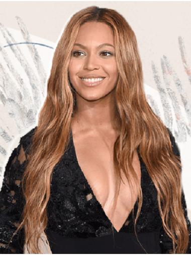 Wavy 26" Lace Front Long Without Bangs Golden Perfect Beyonce Wigs