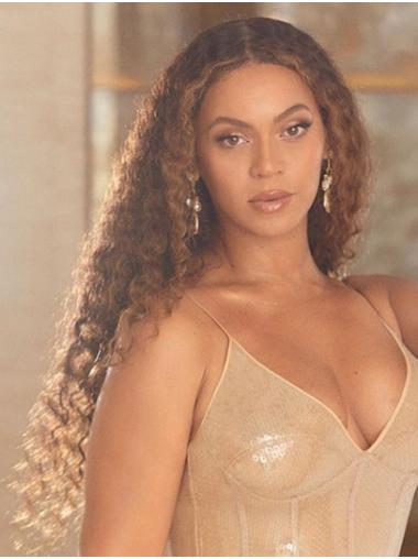 Kinky 24" Full Lace Long Without Bangs Brown Convenient Beyonce Wigs