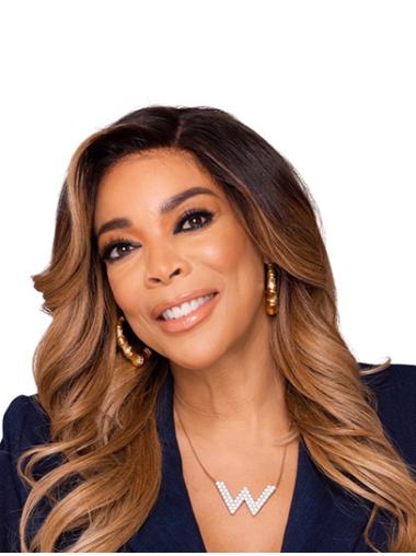 Curly 18" Lace Front Long Without Bangs Ombre/2 Tone Trendy Wendy Williams Wigs