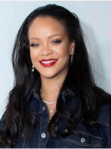 Synthetic Lace Front Long Without Bangs Comfortable 16" Rihanna Wigs