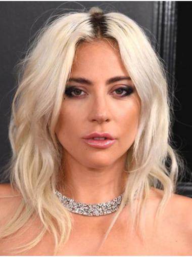 Synthetic Lace Front Shoulder Length Without Bangs No-Fuss 14" Lady Gaga Wigs