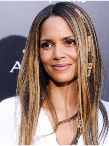 Synthetic Lace Front Long Without Bangs Good 16" Halle Berry Wigs