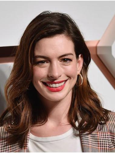 New 16" Wavy Long Ombre/2 Tone Without Bangs Anne Hathaway Wigs