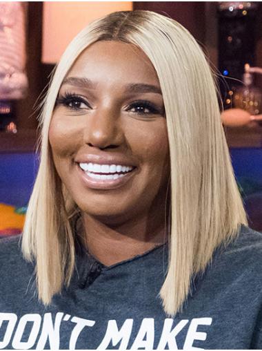Durable 14" Straight Shoulder Length Grey Without Bangs NeNe Leakes Wigs