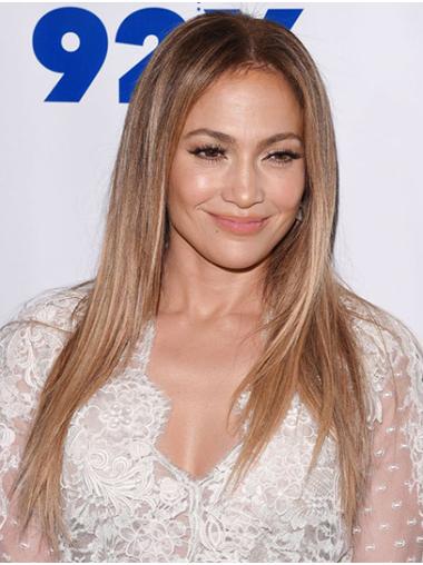 New 18" Straight Long Blonde Without Bangs Jennifer Lopez Wigs