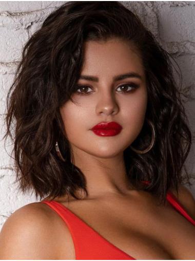 Full Lace Wavy Chin Length Bobs 12" Modern Selena Gomez Wigs