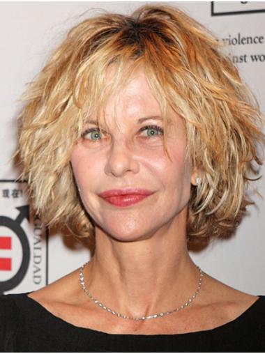 Capless Wavy Chin Length Bobs 10" Soft Meg Ryan Wigs