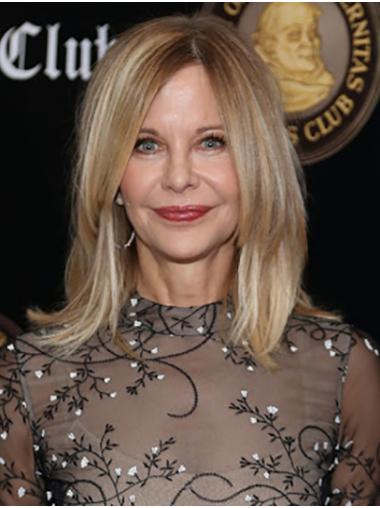 Lace Front Straight Shoulder Length Without Bangs 14" Durable Meg Ryan Wigs