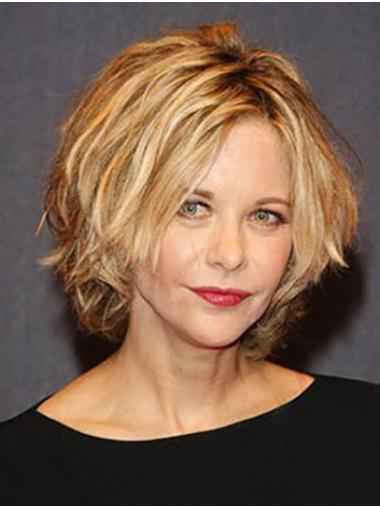Lace Front Wavy Chin Length Bobs 10" Stylish Meg Ryan Wigs