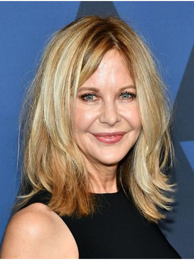 Full Lace Straight Shoulder Length Without Bangs 14" New Meg Ryan Wigs