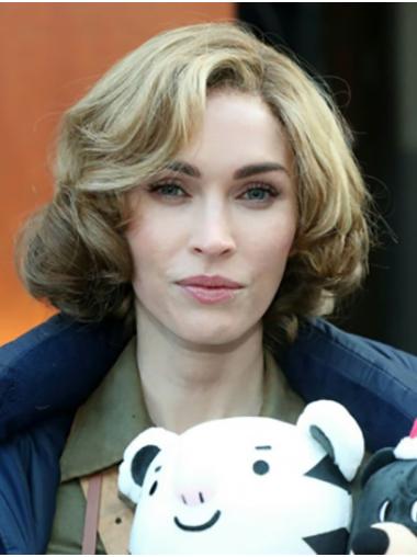 Capless Curly Chin Length Bobs 12" Comfortable Megan Fox Wigs
