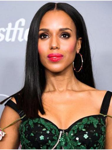 Lace Front Straight Long Without Bangs 16" No-Fuss Kerry Washington Wigs