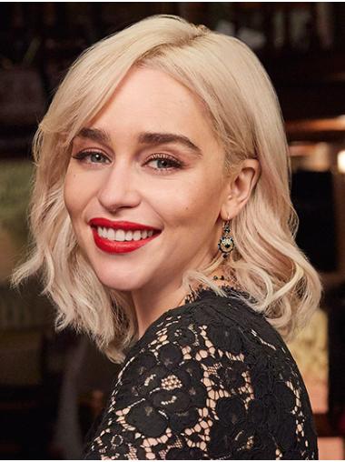 Full Lace Wavy Shoulder Length Without Bangs 14" Incredible Emilia Clarke Wigs