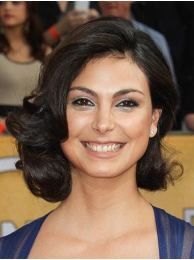 Black Chin Length Bobs Stylish 12" Curly Morena Baccarin Wigs
