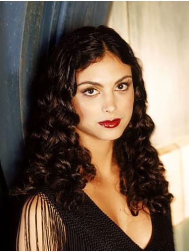 Brown Long Without Bangs Great 16" Curly Morena Baccarin Wigs