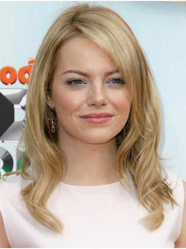 Blonde Long Without Bangs Gorgeous 16" Wavy Emma Stone Wigs