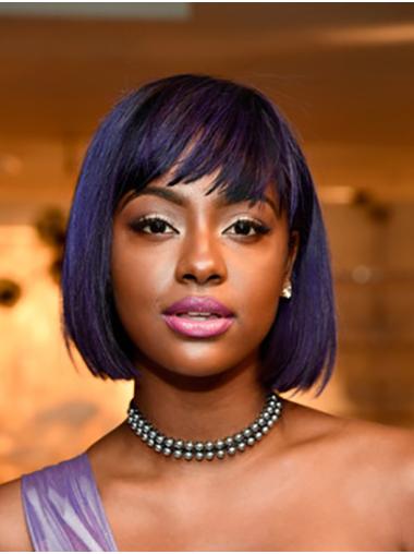 Purple Chin Length Bobs Incredible 10" Straight Justine Skye Wigs