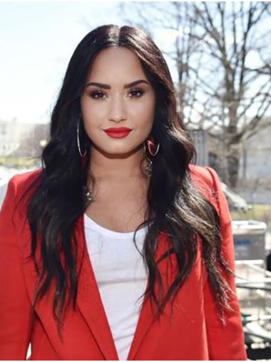Brown Long Without Bangs New 22" Wavy Demi Lovato Wigs