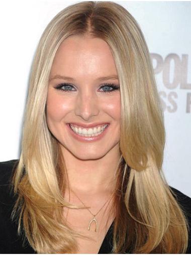 Blonde Long Without Bangs Incredible 18" Wavy Kristen Bell Wigs