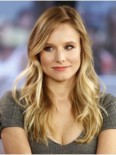 Blonde Long Without Bangs Popular 20" Wavy Kristen Bell Wigs